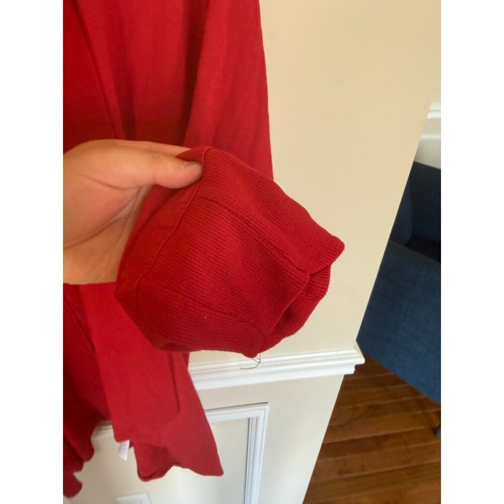 Athleta Pranayama Red Wrap Cardigan Athlesuire Activewear Loungewear- Size 1X - Picture 6 of 8